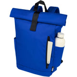 Zaino con chiusura arrotolabile per portatile da 15,6" in PET riciclato certificato GRS Byron 18L personalizzato con logo - Pubblienne