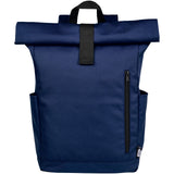 Zaino con chiusura arrotolabile per portatile da 15,6" in PET riciclato certificato GRS Byron 18L personalizzato con logo - Pubblienne
