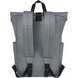 Zaino con chiusura arrotolabile per portatile da 15,6" in PET riciclato certificato GRS Byron 18L personalizzato con logo - Pubblienne