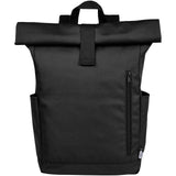 Zaino con chiusura arrotolabile per portatile da 15,6" in PET riciclato certificato GRS Byron 18L personalizzato con logo - Pubblienne