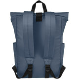Zaino con chiusura arrotolabile per portatile da 15,6" in PET riciclato certificato GRS Byron 18L personalizzato con logo - Pubblienne