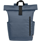 Zaino con chiusura arrotolabile per portatile da 15,6" in PET riciclato certificato GRS Byron 18L personalizzato con logo - Pubblienne