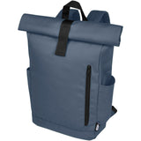 Zaino con chiusura arrotolabile per portatile da 15,6" in PET riciclato certificato GRS Byron 18L personalizzato con logo - Pubblienne