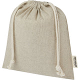 Sacchetto per confezione regalo medio in cotone riciclato 150 g/m² certificato GRS Pheebs - 1,5L personalizzato con logo - Pubblienne