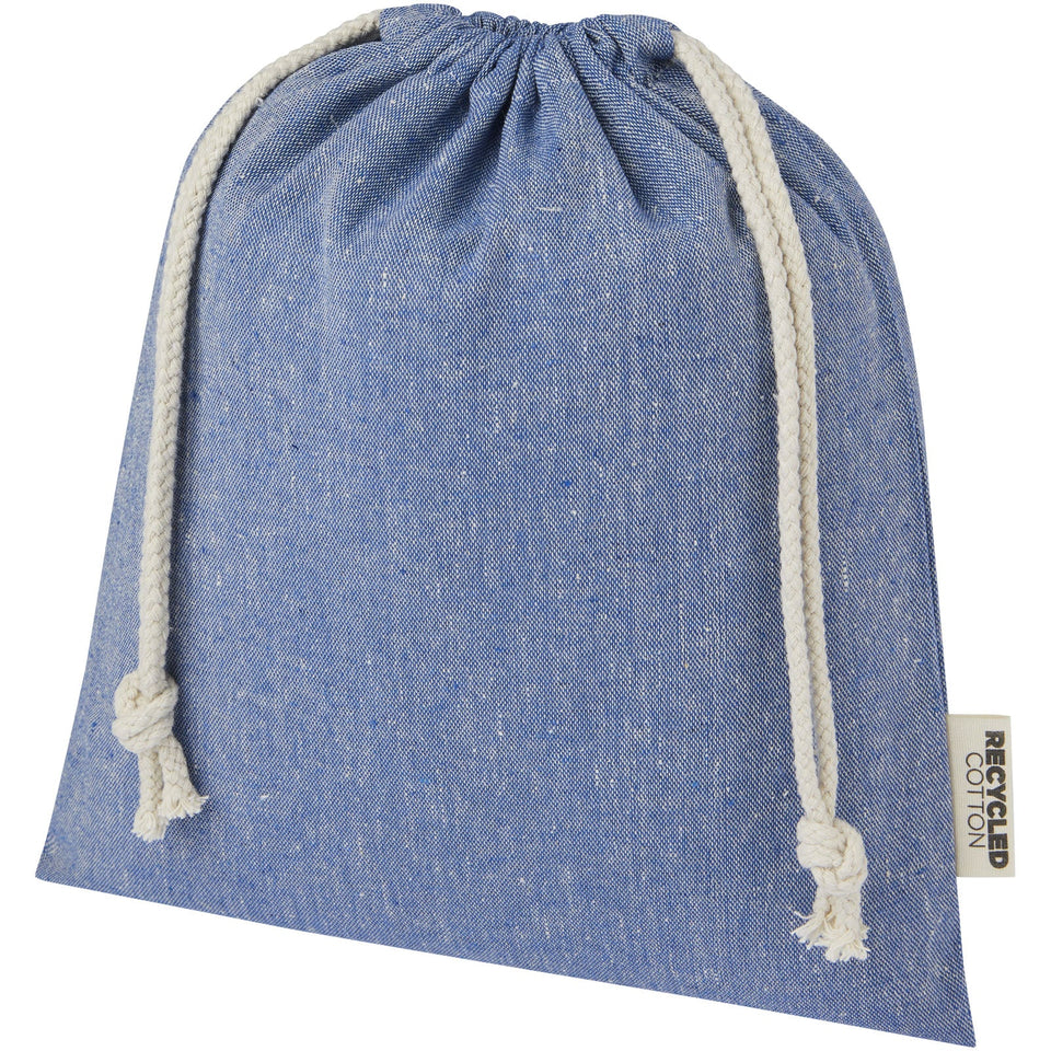 Sacchetto per confezione regalo medio in cotone riciclato 150 g/m² certificato GRS Pheebs - 1,5L personalizzato con logo - Pubblienne