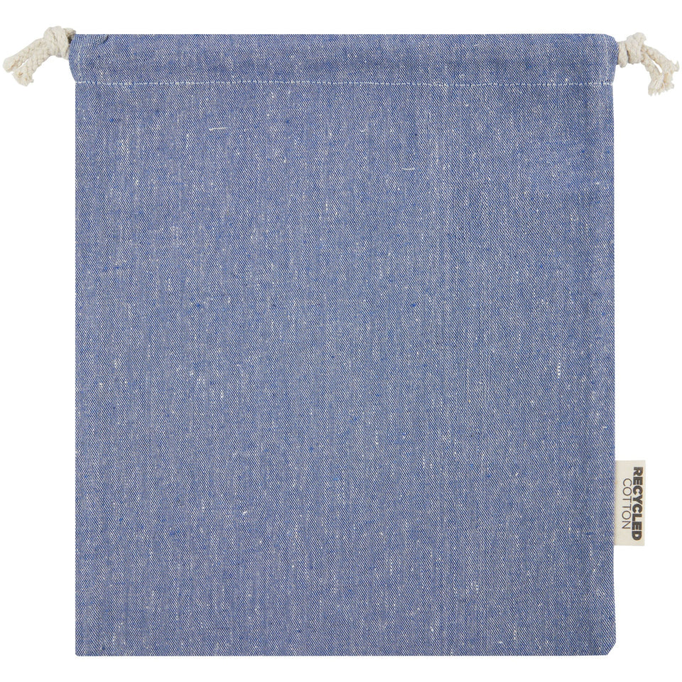 Sacchetto per confezione regalo medio in cotone riciclato 150 g/m² certificato GRS Pheebs - 1,5L personalizzato con logo - Pubblienne