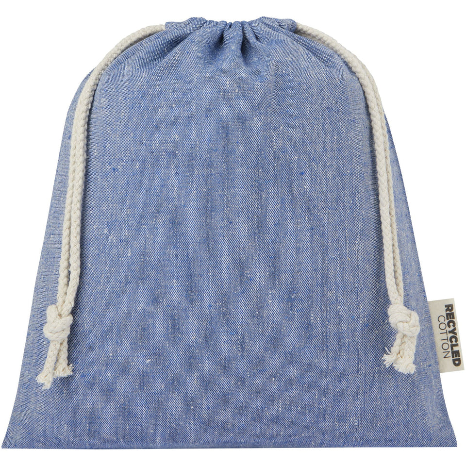 Sacchetto per confezione regalo medio in cotone riciclato 150 g/m² certificato GRS Pheebs - 1,5L personalizzato con logo - Pubblienne