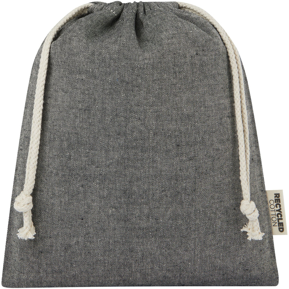 Sacchetto per confezione regalo medio in cotone riciclato 150 g/m² certificato GRS Pheebs - 1,5L personalizzato con logo - Pubblienne