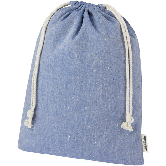 Sacchetto per confezione regalo grande in cotone riciclato 150 g/m² certificato GRS Pheebs - 4L personalizzato con logo - Pubblienne