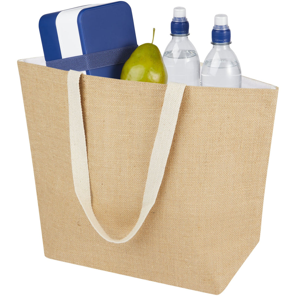 Tote bag in juta 300 g/m² Juta - 12L personalizzato con logo - Pubblienne