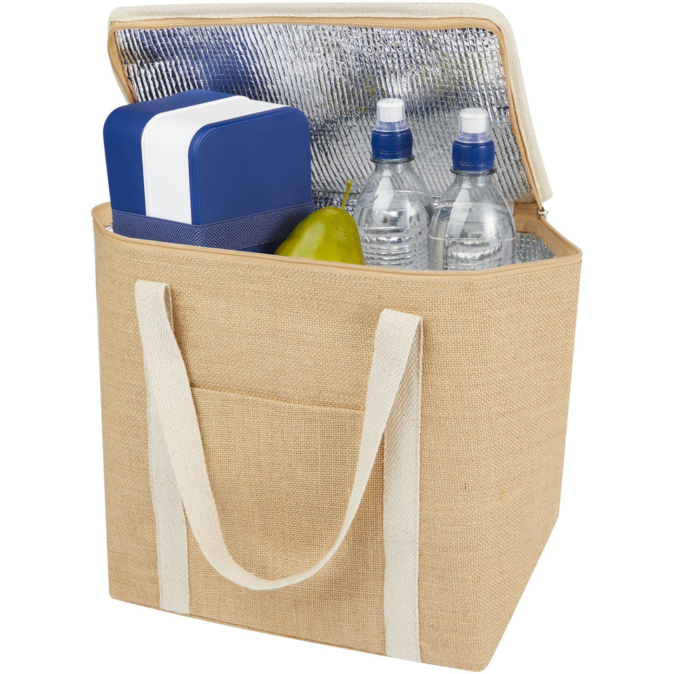 Borsa termica in juta 300 g/m²  Juta - 19L personalizzato con logo - Pubblienne