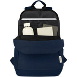 Zaino antifurto per portatile da 15,6" in canvas riciclato certificato GRS Joey - 18L personalizzato con logo - Pubblienne