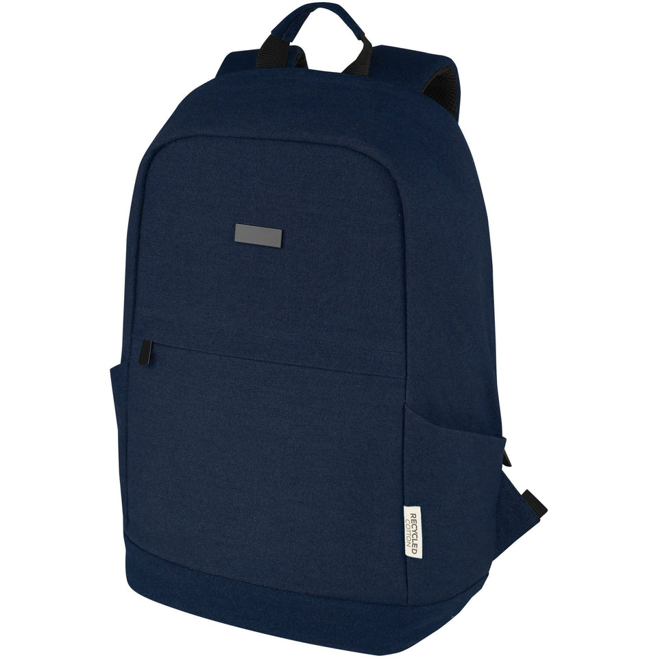 Zaino antifurto per portatile da 15,6" in canvas riciclato certificato GRS Joey - 18L personalizzato con logo - Pubblienne