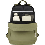 Zaino antifurto per portatile da 15,6" in canvas riciclato certificato GRS Joey - 18L personalizzato con logo - Pubblienne
