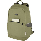Zaino antifurto per portatile da 15,6" in canvas riciclato certificato GRS Joey - 18L personalizzato con logo - Pubblienne