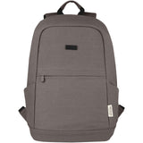 Zaino antifurto per portatile da 15,6" in canvas riciclato certificato GRS Joey - 18L personalizzato con logo - Pubblienne