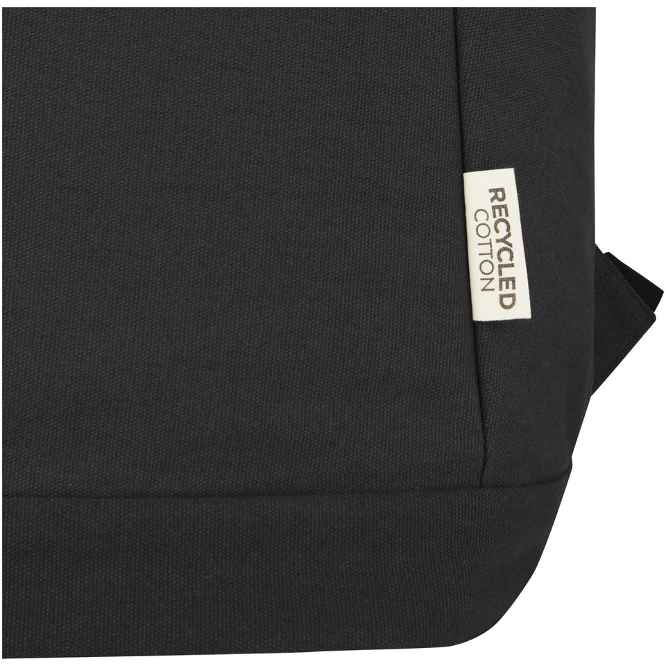 Zaino antifurto per portatile da 15,6" in canvas riciclato certificato GRS Joey - 18L personalizzato con logo - Pubblienne