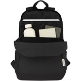 Zaino antifurto per portatile da 15,6" in canvas riciclato certificato GRS Joey - 18L personalizzato con logo - Pubblienne