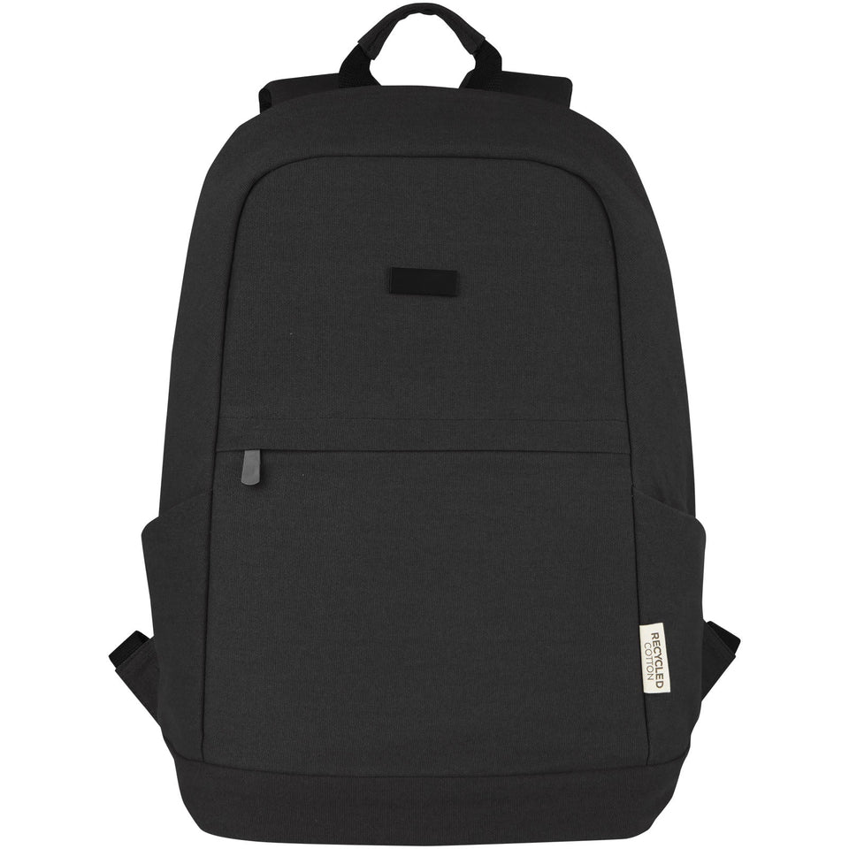 Zaino antifurto per portatile da 15,6" in canvas riciclato certificato GRS Joey - 18L personalizzato con logo - Pubblienne