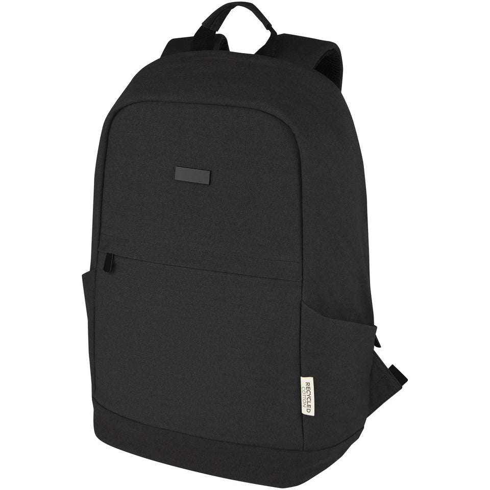 Zaino antifurto per portatile da 15,6" in canvas riciclato certificato GRS Joey - 18L personalizzato con logo - Pubblienne