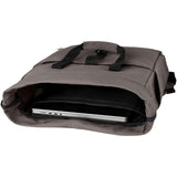 Zaino rolltop per portatile da 15" in canvas riciclato certificato GRS Joey - 15L personalizzato con logo - Pubblienne