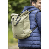 Zaino rolltop per portatile da 15" in canvas riciclato certificato GRS Joey - 15L personalizzato con logo - Pubblienne