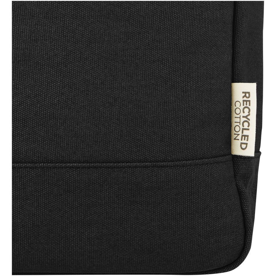 Zaino rolltop per portatile da 15" in canvas riciclato certificato GRS Joey - 15L personalizzato con logo - Pubblienne
