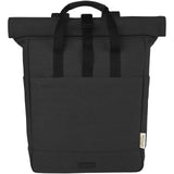 Zaino rolltop per portatile da 15" in canvas riciclato certificato GRS Joey - 15L personalizzato con logo - Pubblienne