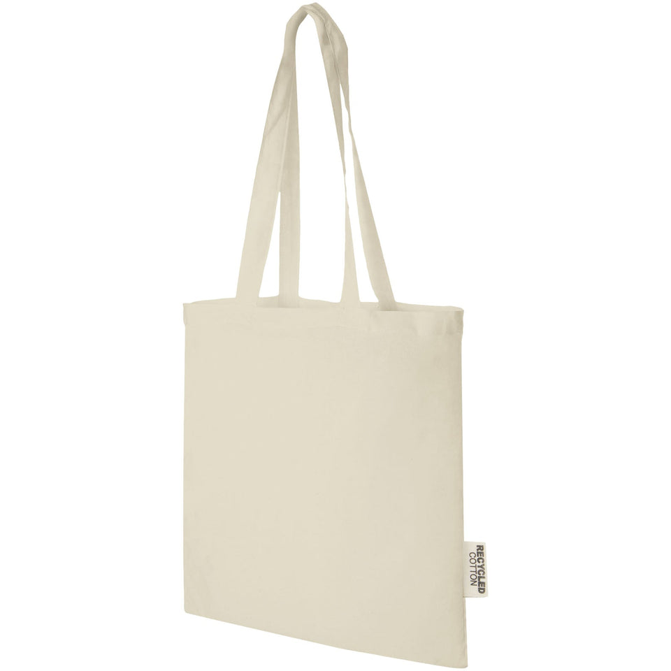 Tote bag in cotone riciclato GRS da 140 g/m2 Madras - 7L personalizzato con logo - Pubblienne
