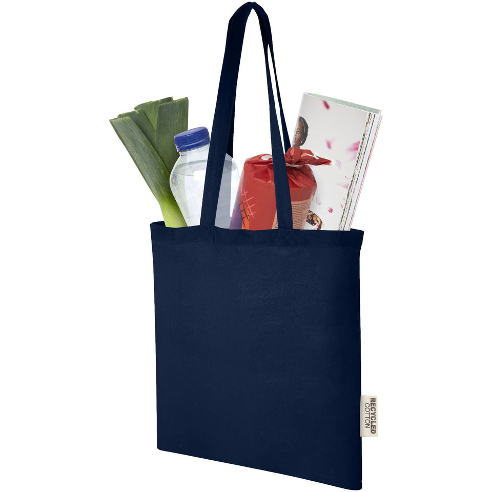Tote bag in cotone riciclato GRS da 140 g/m2 Madras - 7L personalizzato con logo - Pubblienne