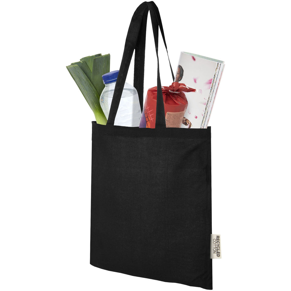 Tote bag in cotone riciclato GRS da 140 g/m2 Madras - 7L personalizzato con logo - Pubblienne
