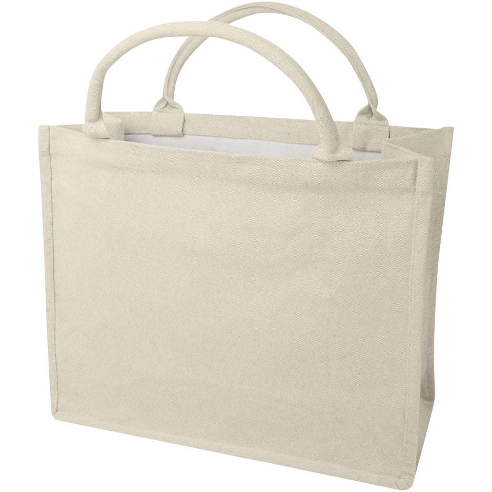 Tote bag per libri in materiale riciclato da 500 g/m² Page Aware™ personalizzato con logo - Pubblienne