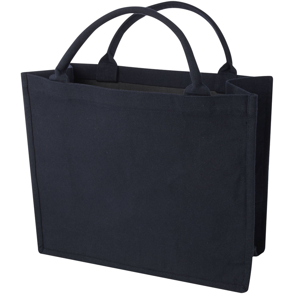 Tote bag per libri in materiale riciclato da 500 g/m² Page Aware™ personalizzato con logo - Pubblienne