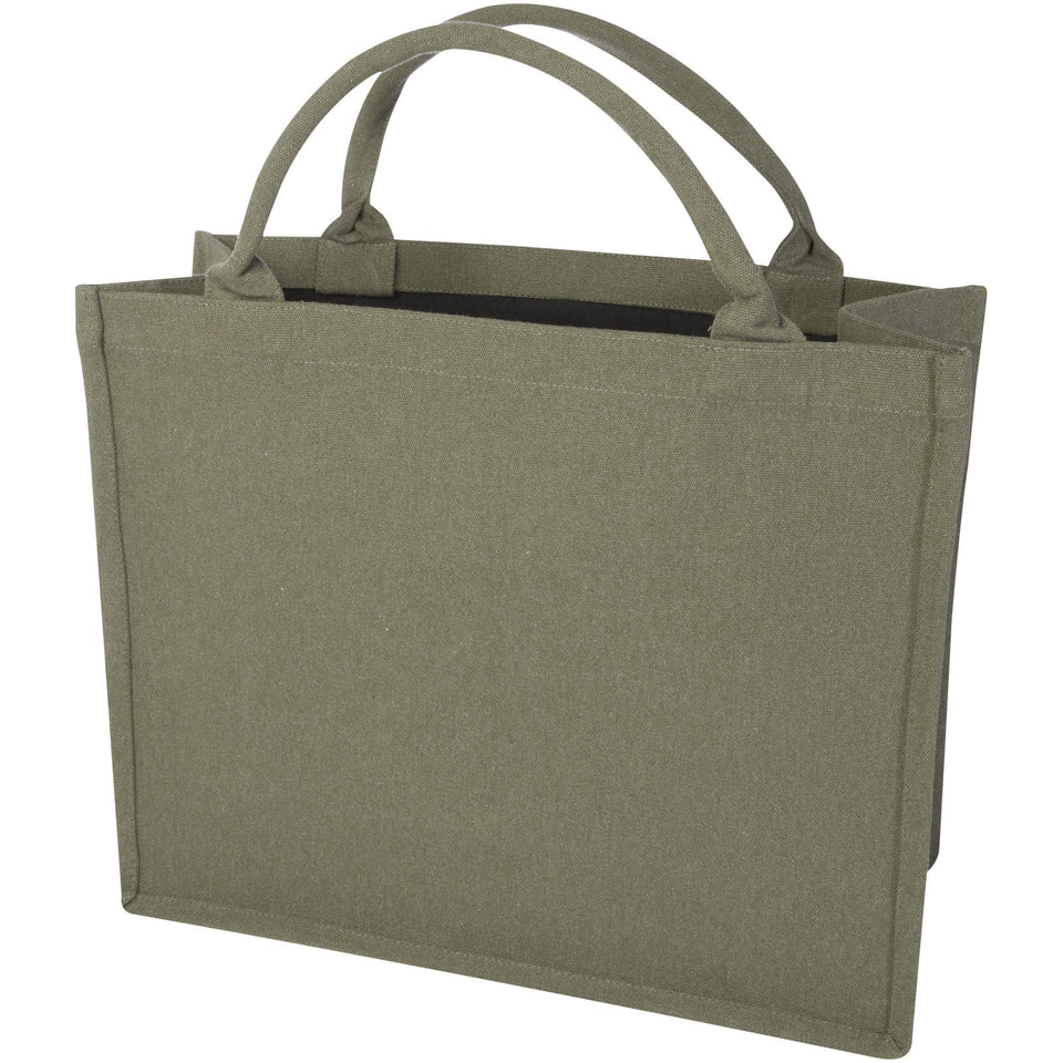 Tote bag per libri in materiale riciclato da 500 g/m² Page Aware™ personalizzato con logo - Pubblienne