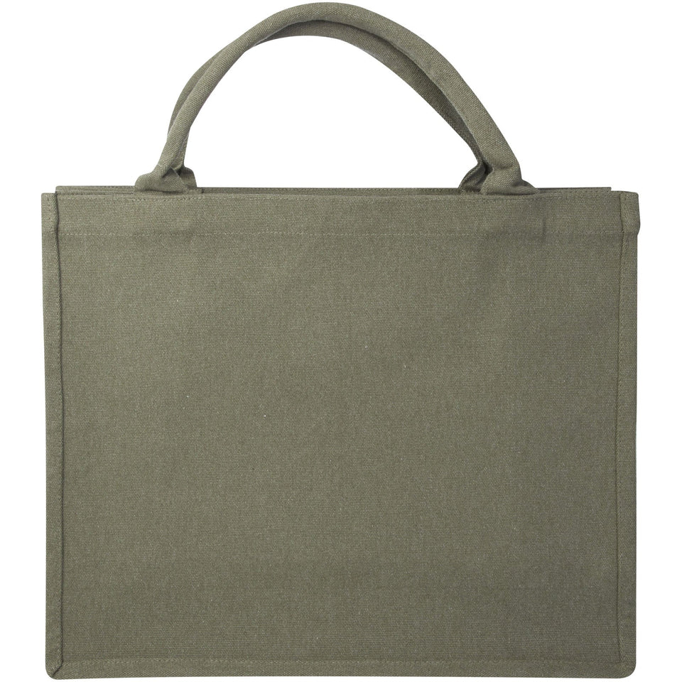Tote bag per libri in materiale riciclato da 500 g/m² Page Aware™ personalizzato con logo - Pubblienne