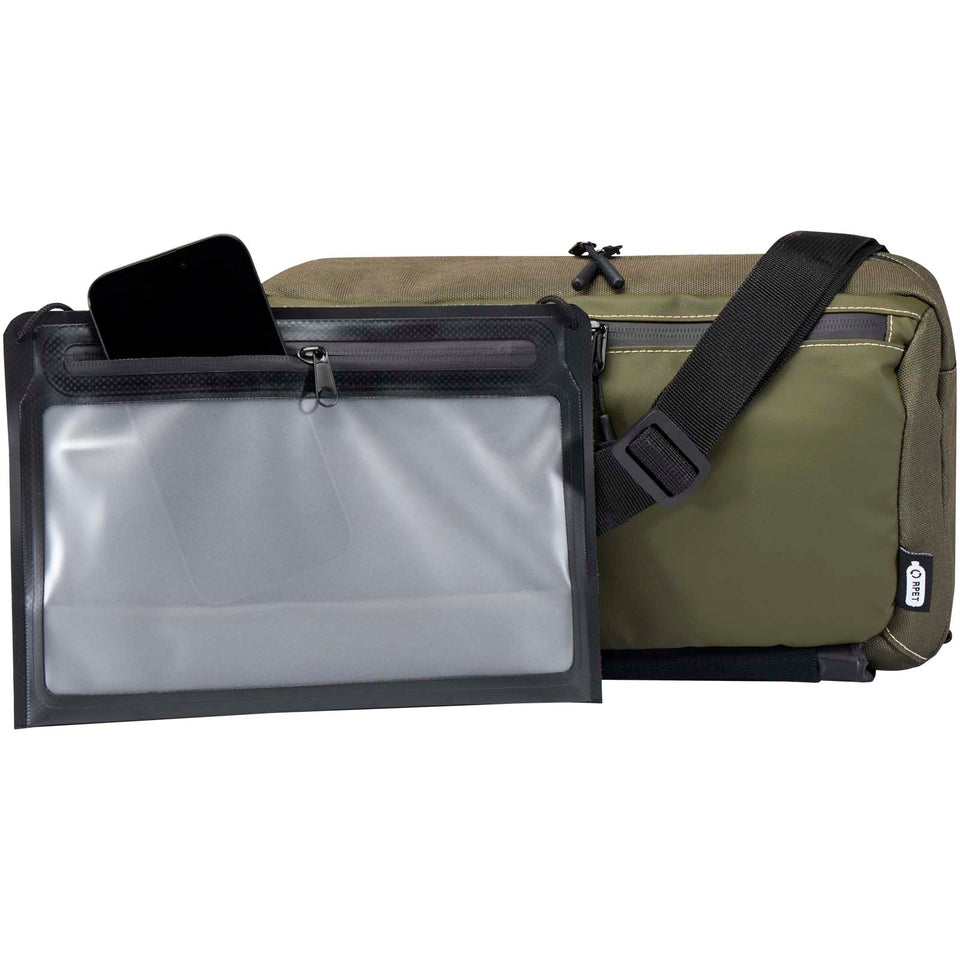 Borsa modulare monospalla in materiale riciclato certificato GRS Roam personalizzato con logo - Pubblienne