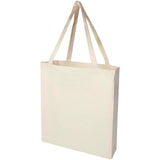 Tote bag a soffietto in cotone riciclato certificato GRS da 140 g/m² Madras - 12L personalizzato con logo - Pubblienne