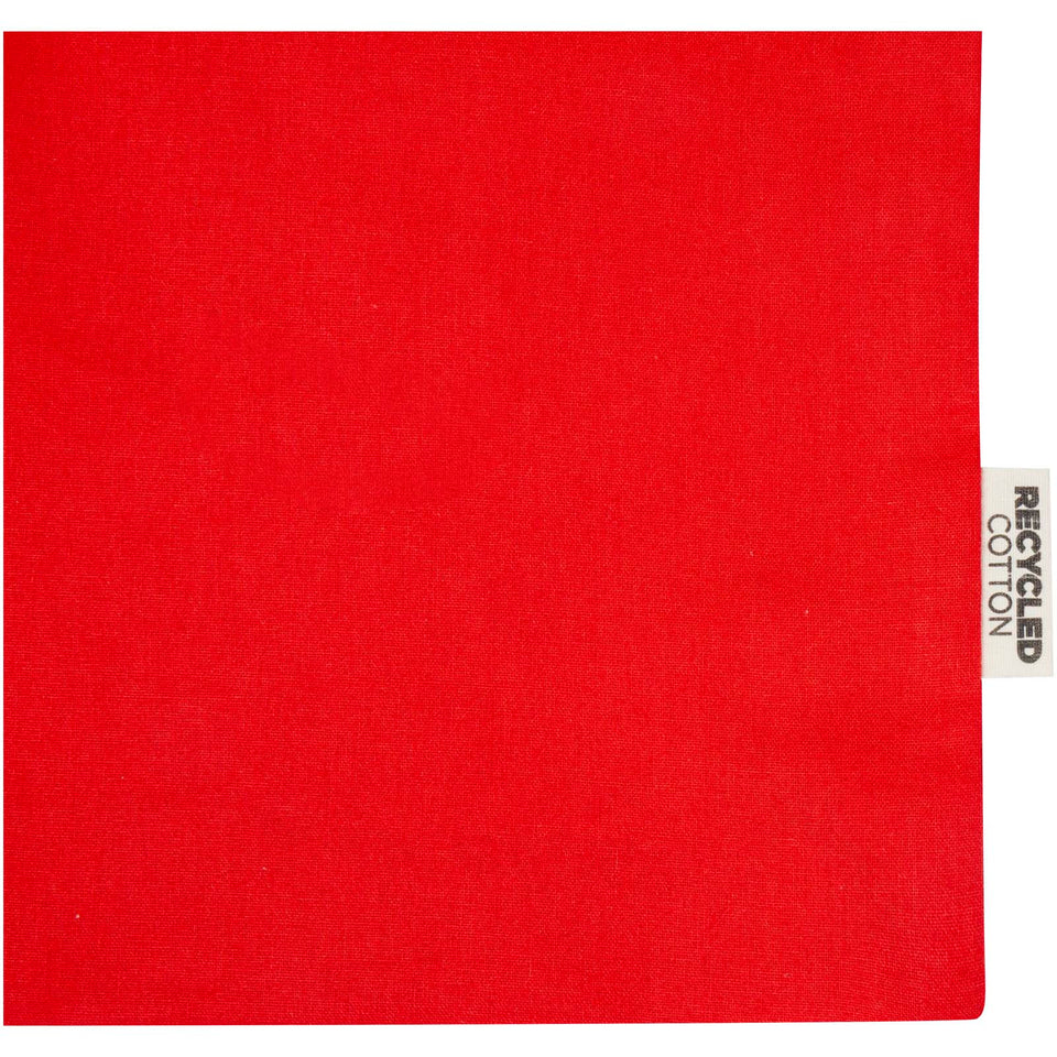 Tote bag a soffietto in cotone riciclato certificato GRS da 140 g/m² Madras - 12L personalizzato con logo - Pubblienne