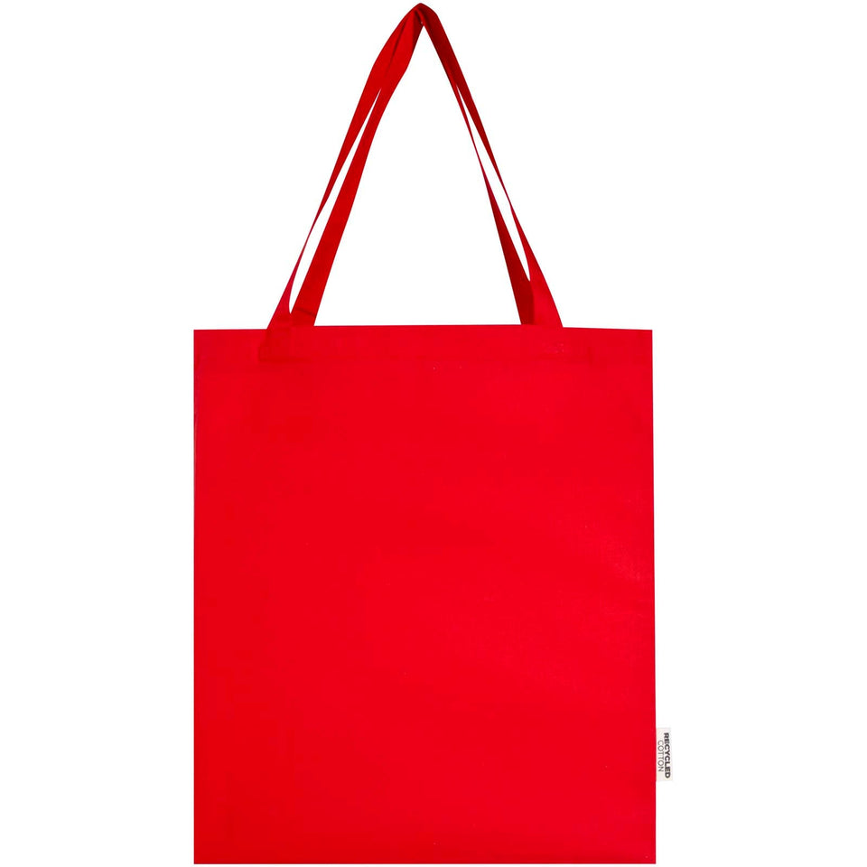 Tote bag a soffietto in cotone riciclato certificato GRS da 140 g/m² Madras - 12L personalizzato con logo - Pubblienne