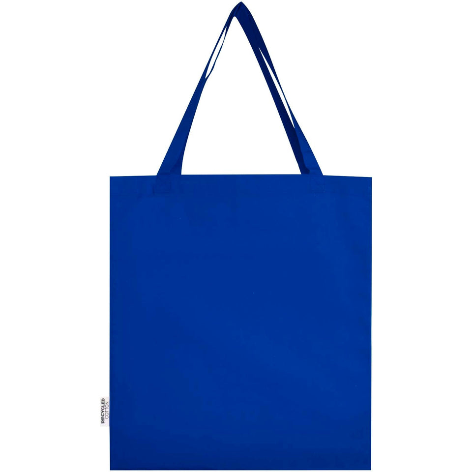Tote bag a soffietto in cotone riciclato certificato GRS da 140 g/m² Madras - 12L personalizzato con logo - Pubblienne