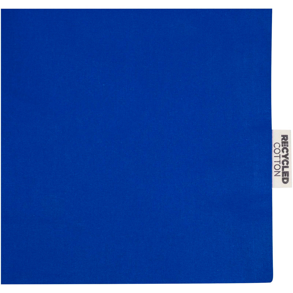 Tote bag a soffietto in cotone riciclato certificato GRS da 140 g/m² Madras - 12L personalizzato con logo - Pubblienne