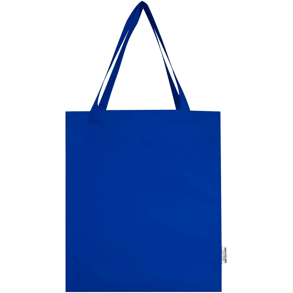 Tote bag a soffietto in cotone riciclato certificato GRS da 140 g/m² Madras - 12L personalizzato con logo - Pubblienne