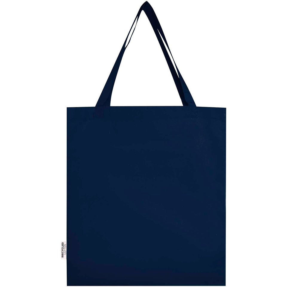 Tote bag a soffietto in cotone riciclato certificato GRS da 140 g/m² Madras - 12L personalizzato con logo - Pubblienne