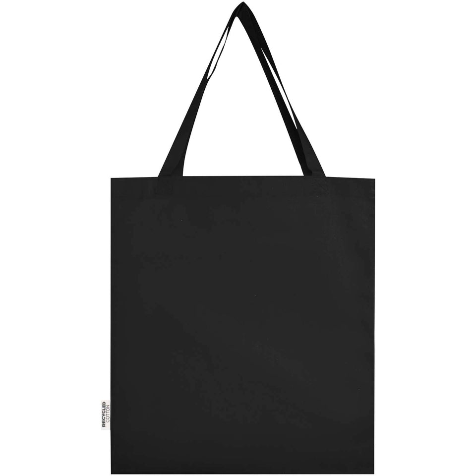 Tote bag a soffietto in cotone riciclato certificato GRS da 140 g/m² Madras - 12L personalizzato con logo - Pubblienne