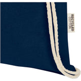 Borsa con cordoncino in cotone riciclato certificato GRS da 140 g/m² Oregon personalizzato con logo - Pubblienne