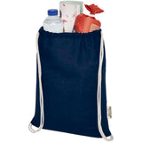 Borsa con cordoncino in cotone riciclato certificato GRS da 140 g/m² Oregon personalizzato con logo - Pubblienne