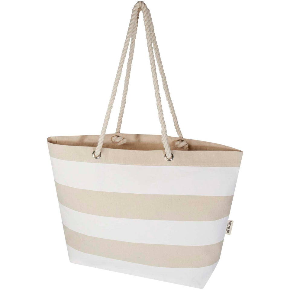 Tote bag da spiaggia in materiale riciclato certificato GRS 270 g/m² Florida personalizzato con logo - Pubblienne