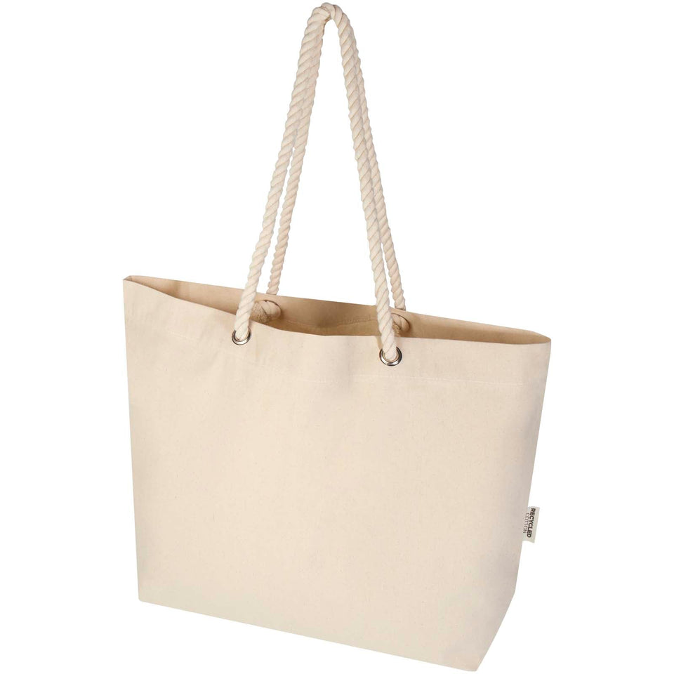 Tote bag da spiaggia in materiale riciclato certificato GRS 270 g/m² Florida personalizzato con logo - Pubblienne
