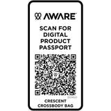Borsa a tracolla Aware™ in materiale riciclato da 500 g/m² Crescent personalizzato con logo - Pubblienne