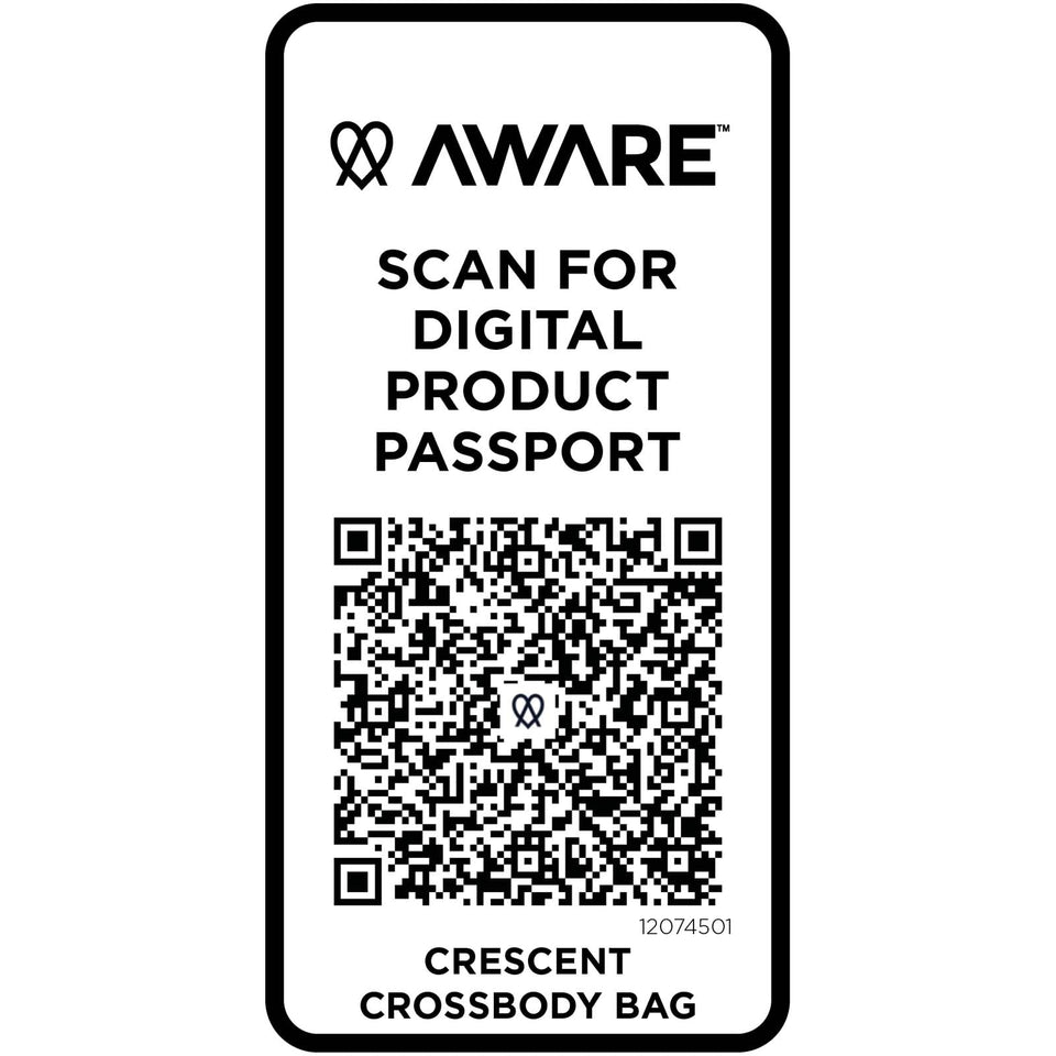 Borsa a tracolla Aware™ in materiale riciclato da 500 g/m² Crescent personalizzato con logo - Pubblienne